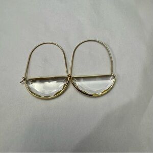 Elegant Gold and Clear Earrings NWOT